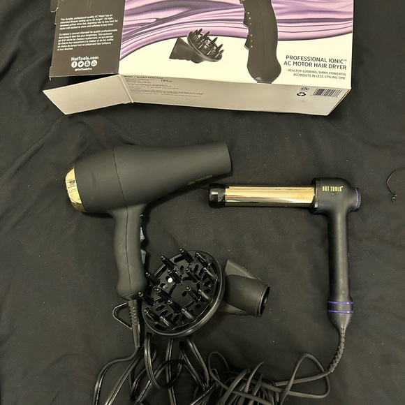 Hot Tools Professional 24k Gold 1 1/4" CURLBAR and hairdryer - Picture 3 of 6